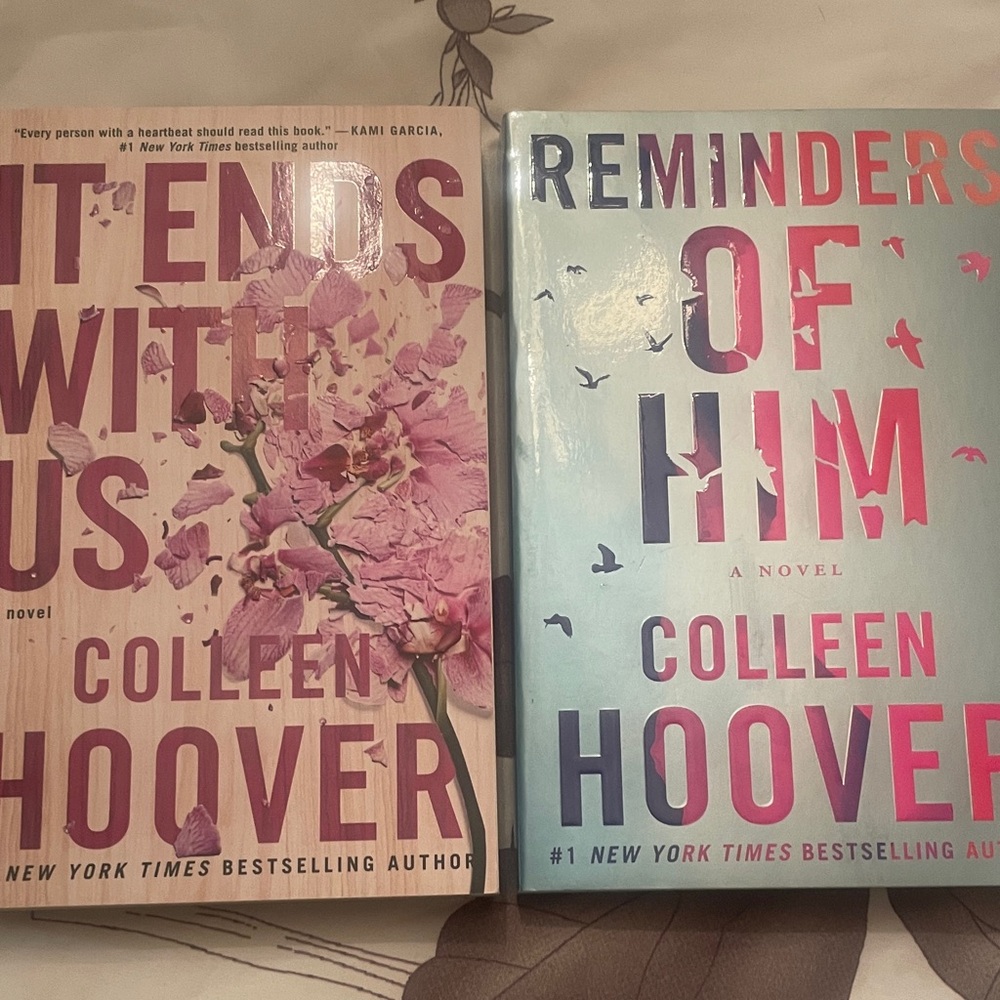 Colleen Hoover Books-It Ends with Us and Remembers of Him